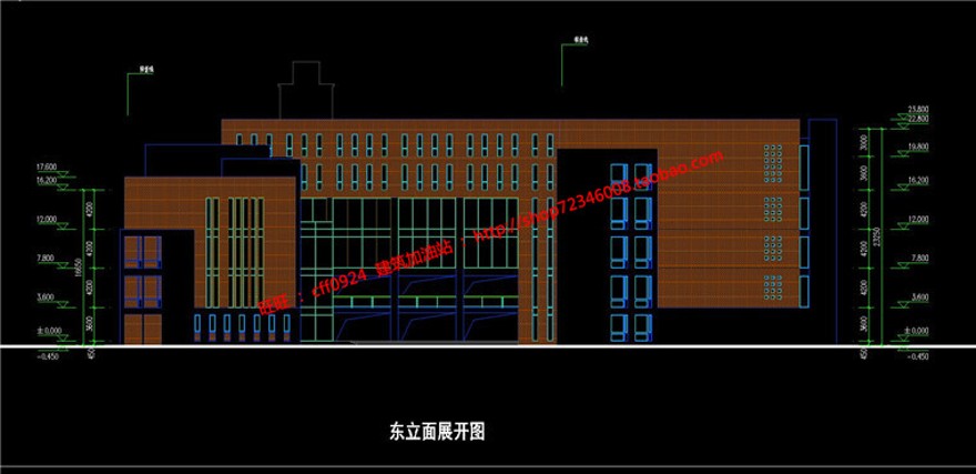 班小学建筑方案设计cad总图平立面su模型