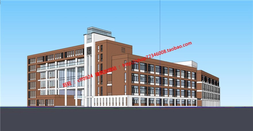 班小学建筑方案设计cad总图平立面su模型