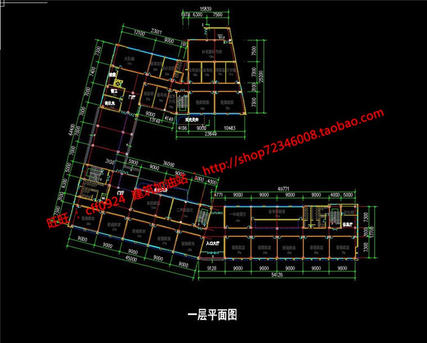 班小学建筑方案设计cad总图平立面su模型