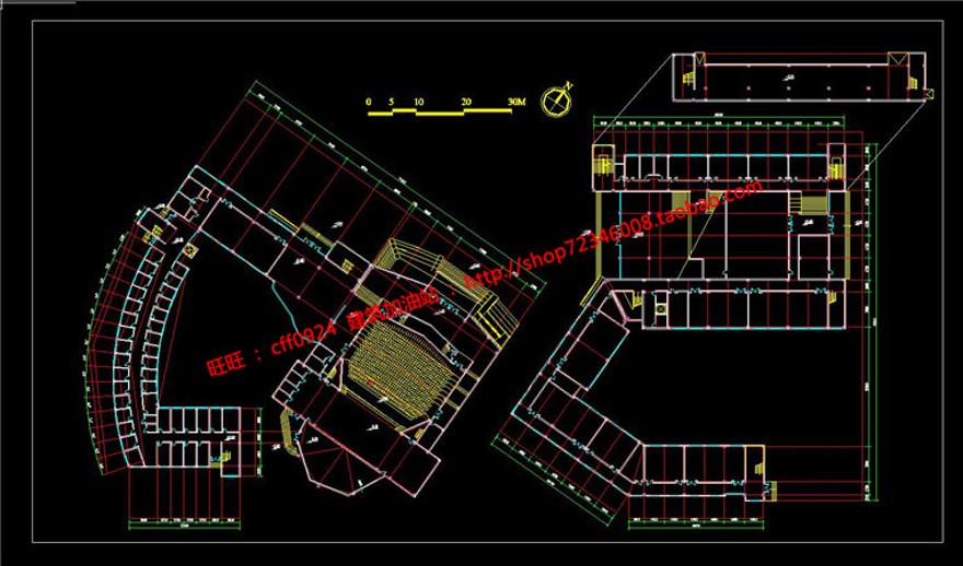 音乐教学楼教学楼建筑方案设计cad总图平面文本37页