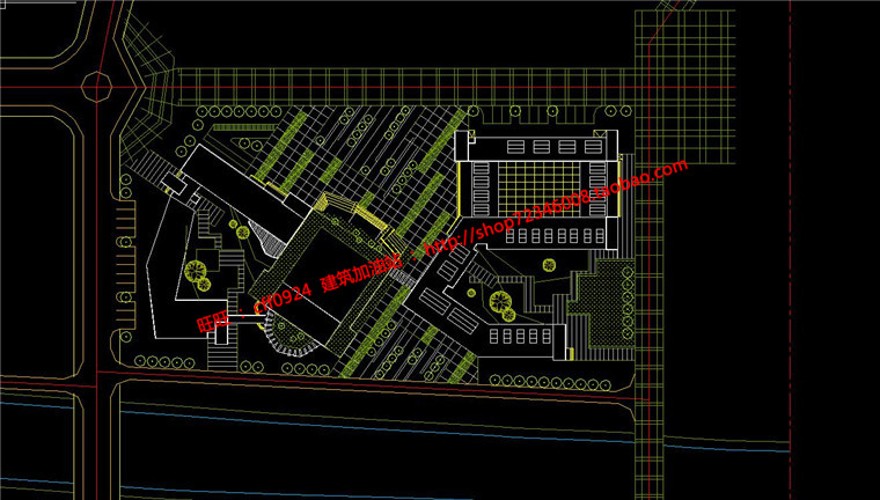 音乐教学楼教学楼建筑方案设计cad总图平面文本37页