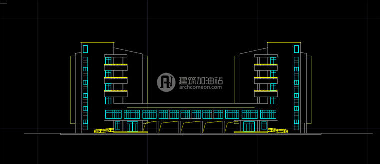 建筑图纸250大学学校建筑/教学楼/活动中心su模型+cad图纸+效果图