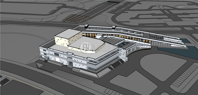 建筑图纸250大学学校建筑/教学楼/活动中心su模型+cad图纸+效果图