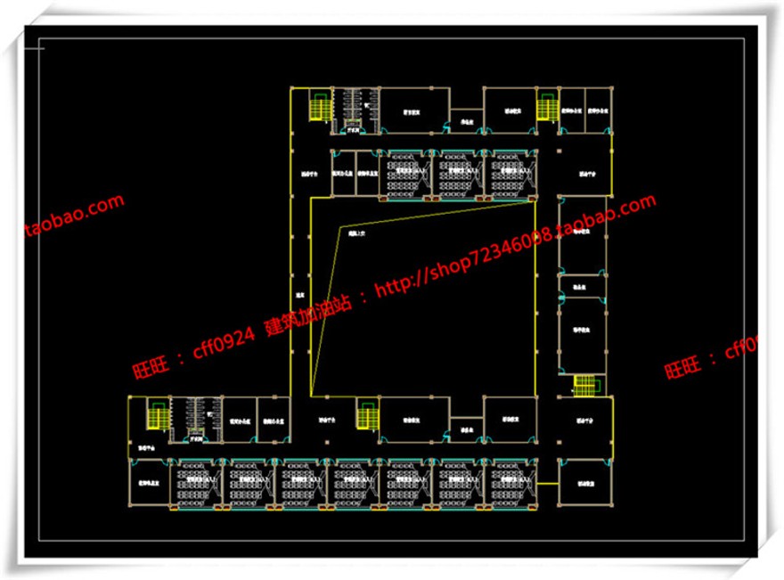 建筑图纸255上海一村中小学/学校建筑设计cad图纸+su模型