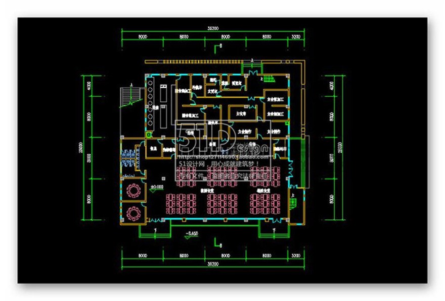 成套-中小学特殊学校cad平剖+文本+su+效果图