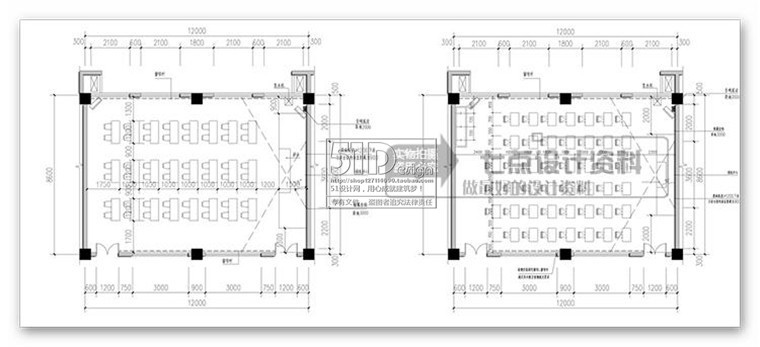 成套-中小学特殊学校cad平剖+文本+su+效果图