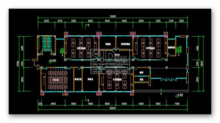 成套-中小学特殊学校cad平剖+文本+su+效果图