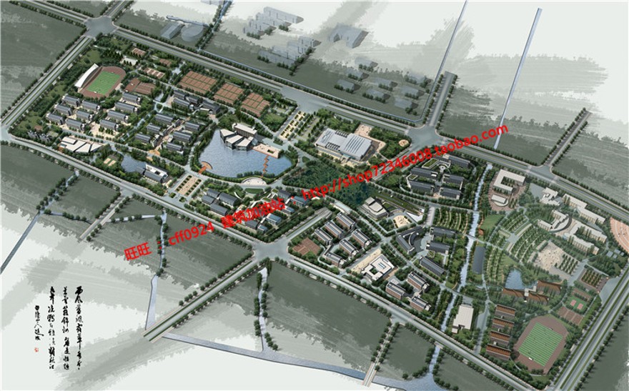 SU模型+cad图纸+效果图大学创业园教学楼行政楼建筑建筑资源