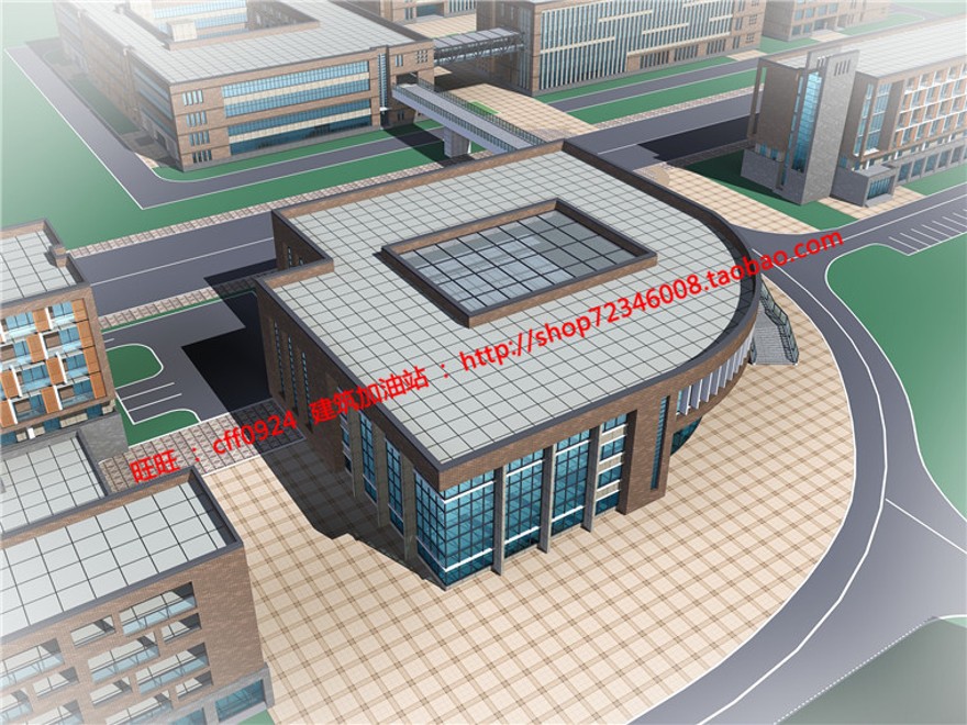 学校高校园区规划方案设计cad图纸su模型文本jpg效果图