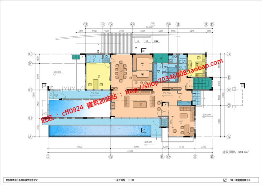 山地住宅商业别墅豪华现代风建筑风格建筑方案设计cad图纸效果图