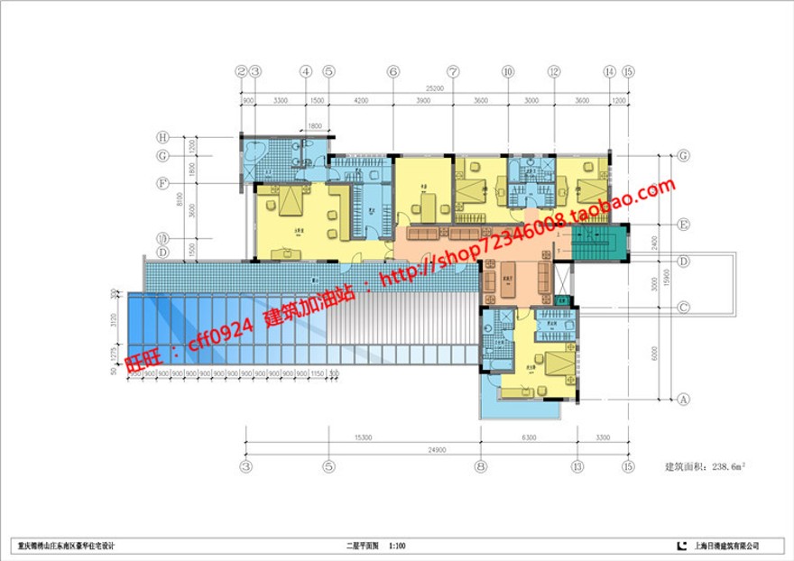 山地住宅商业别墅豪华现代风建筑风格建筑方案设计cad图纸效果图