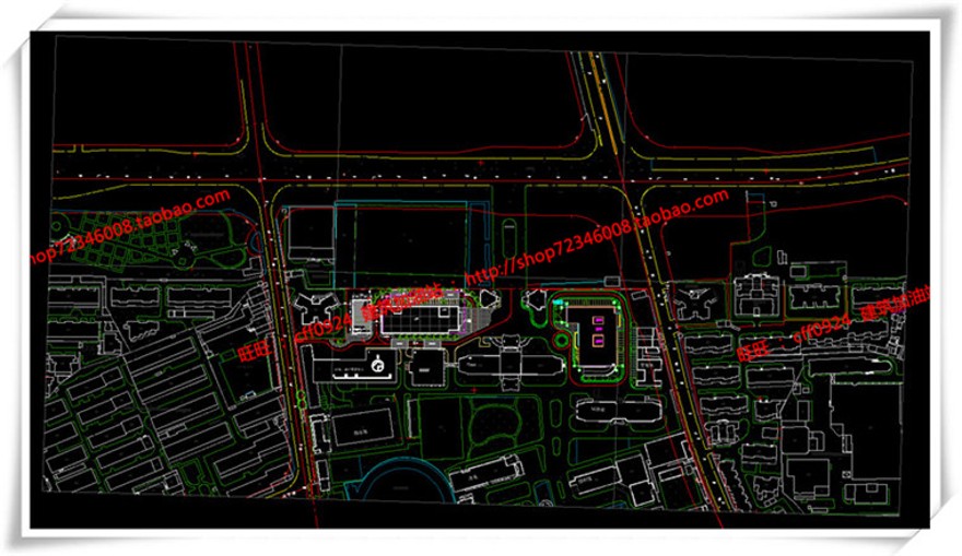 建筑图纸258上海大学学校cad平立面总图+su模型+效果图