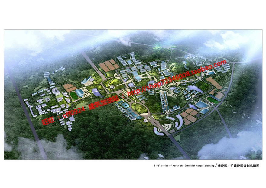 贵州大学学校规划方案设计cad总图文本jpg多媒体