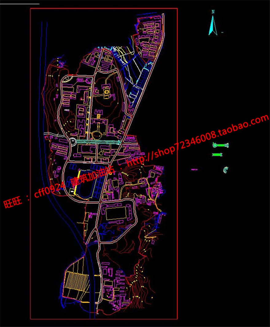 贵州大学学校规划方案设计cad总图文本jpg多媒体