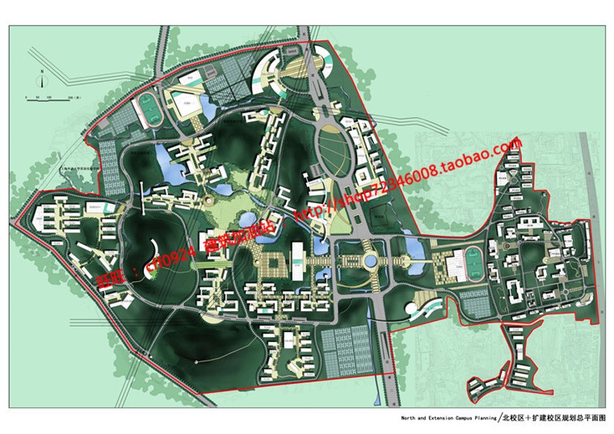 贵州大学学校规划方案设计cad总图文本jpg多媒体