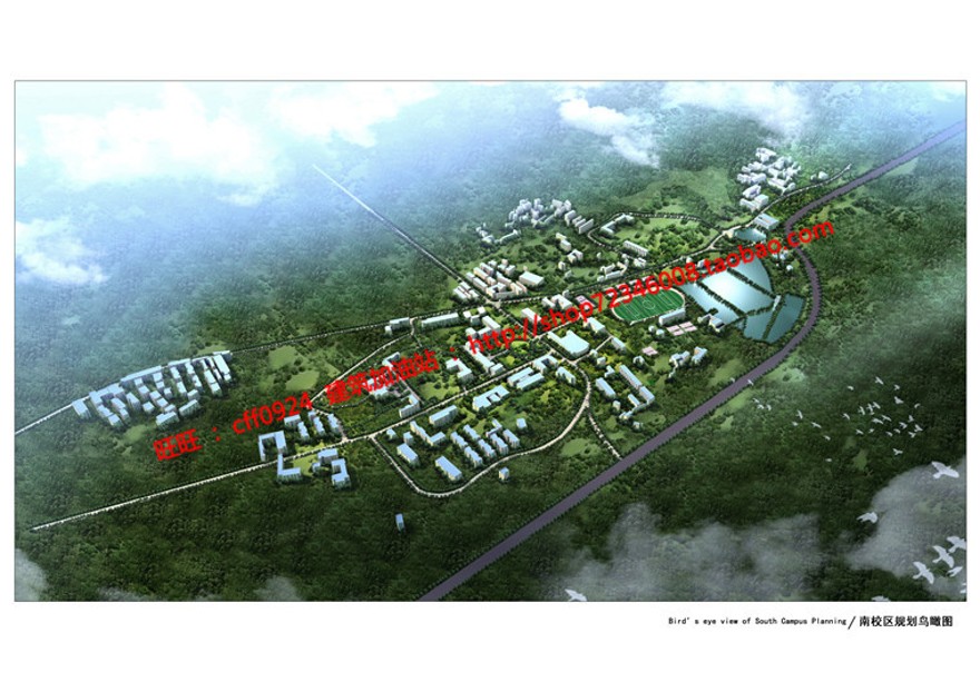 贵州大学学校规划方案设计cad总图文本jpg多媒体