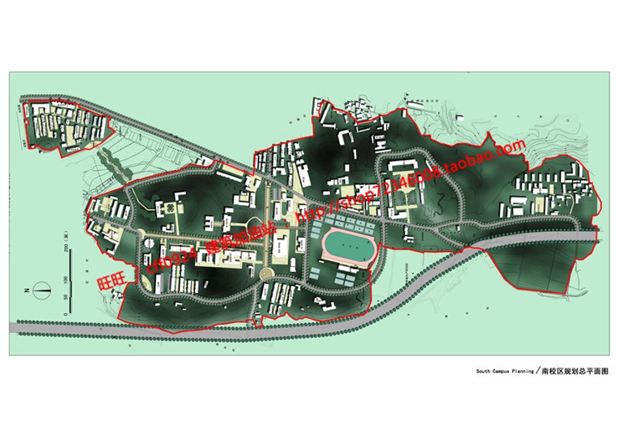 贵州大学学校规划方案设计cad总图文本jpg多媒体