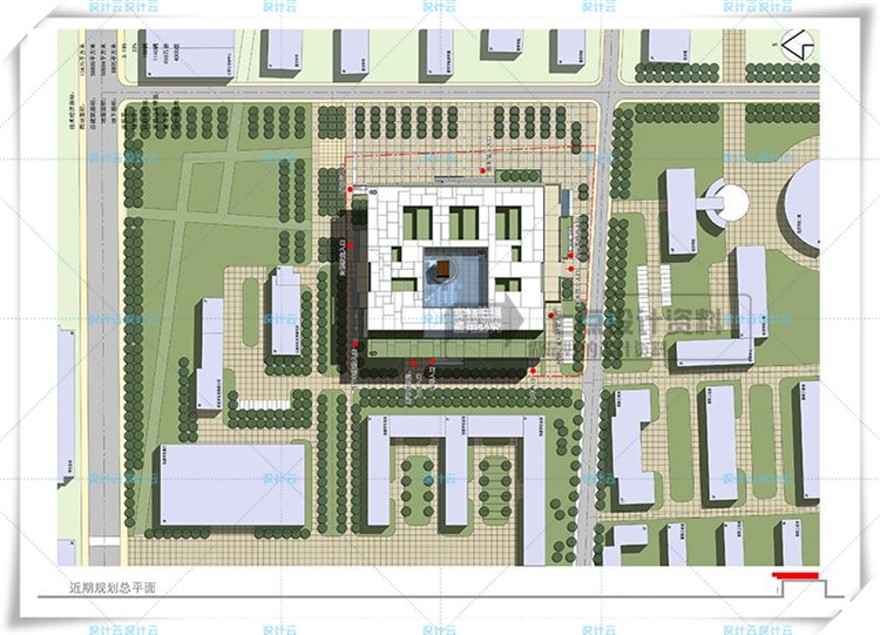 完整大学图书中心全套文本+cad施工图+su模型建筑设计