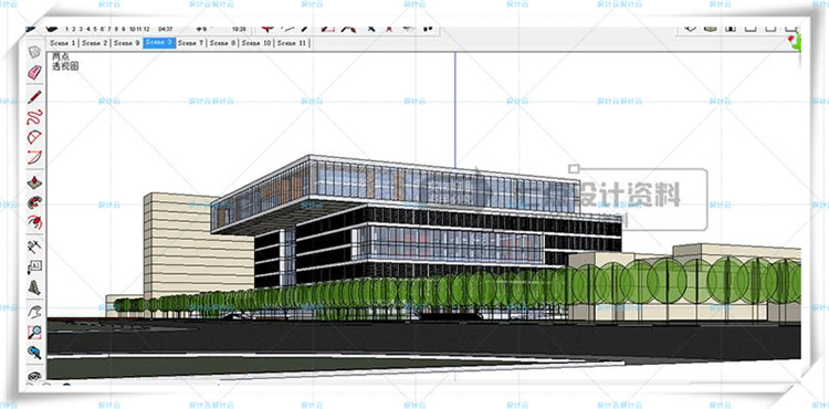 完整大学图书中心全套文本+cad施工图+su模型建筑设计