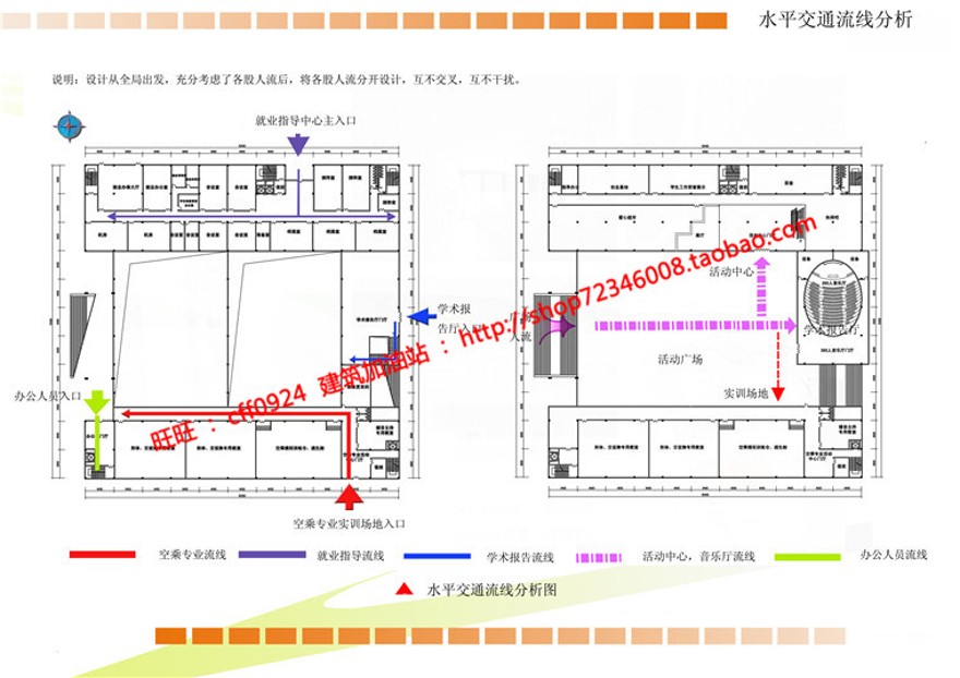 大学生活动中心su模型cad图纸文本jpg效果图