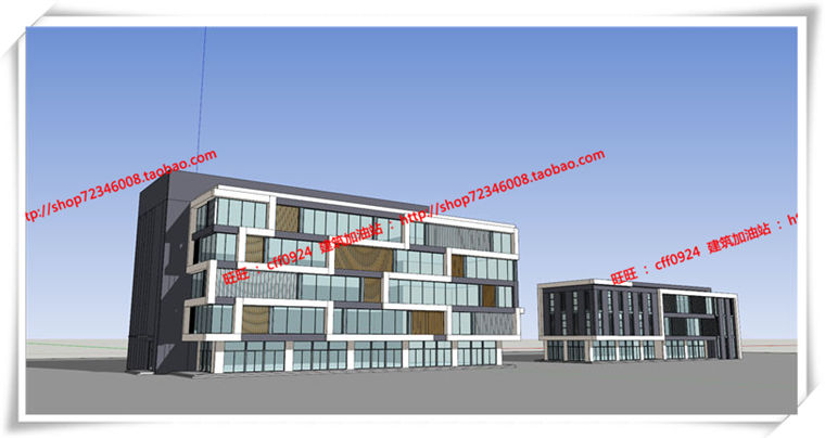 建筑图纸155青少年活动中心社区活动中心SU模型+cad图纸+3Dmax