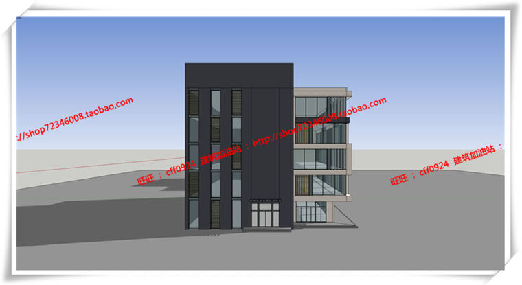 建筑图纸155青少年活动中心社区活动中心SU模型+cad图纸+3Dmax