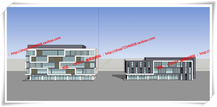 建筑图纸155青少年活动中心社区活动中心SU模型+cad图纸+3Dmax