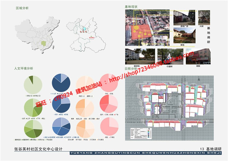 文化休闲创意活动中心su模型psd文本展板排版效果图