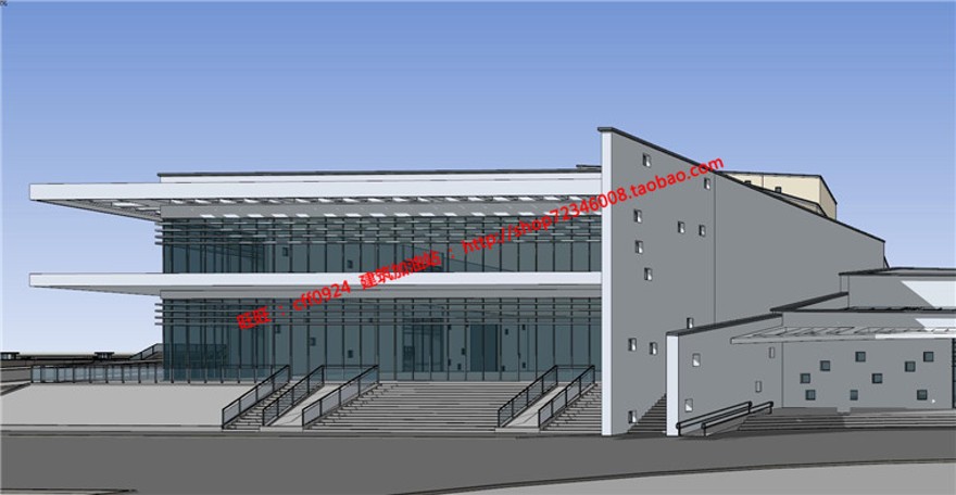 规模化活动中心城市规划设计建筑方案设计cad图纸+su模型+效果图