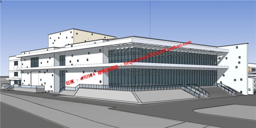 规模化活动中心城市规划设计建筑方案设计cad图纸+su模型+效果图