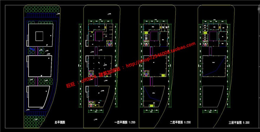 青少年活动中心建筑方案设计cad图纸su模型效果图