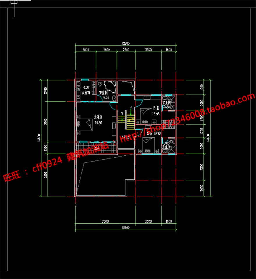 独栋商业别墅模型学生课程设计su草图大师+cad图纸psd全套