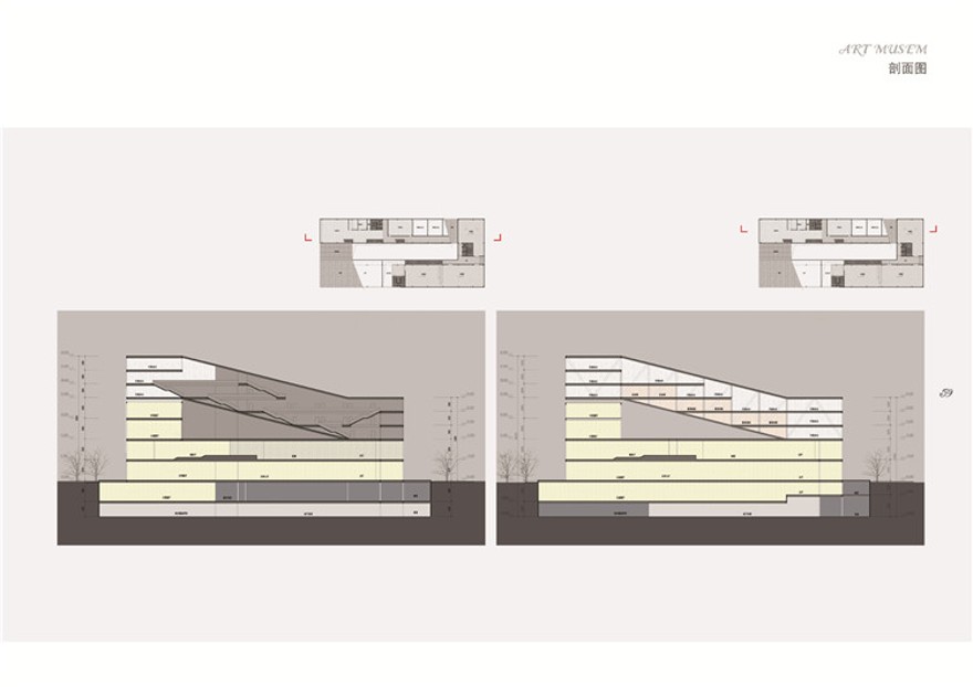 文本-美术馆博物展览馆设计高清文本平立剖分析效果图