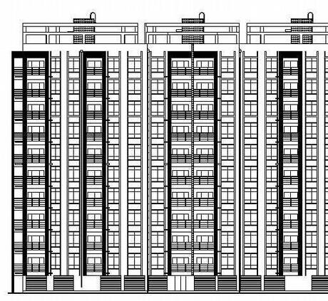 某十层钢结构纯框架体系公寓楼建筑结构施工图