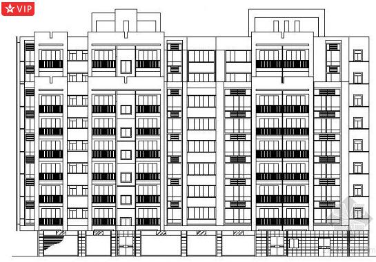 某小区六层商住楼建筑方案图