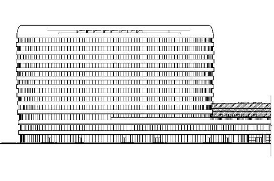 方案文本_江苏高层住宅市级圆弧外观康复疗养院改建建筑施工图