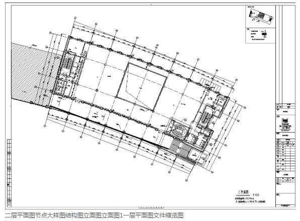 某市科技馆全专业建筑设计施工图（CAD+水电+结构+建筑）