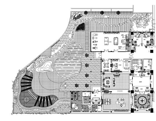 设计合集资源包-屋顶花园CAD施工图（8）办公楼屋顶花园室外环境工程套图