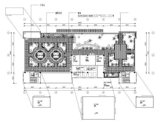 36套屋顶花园景观CAD平面图（各类型的屋顶花园）1-10