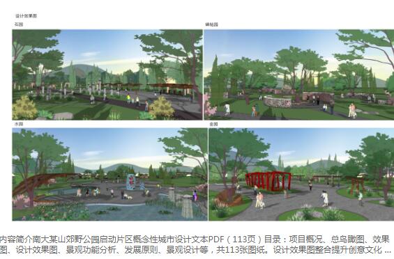 南大某山郊野公园景观启动片区概念设计性城市规划设计文本PDF（113页设计资源设计资源设计资源