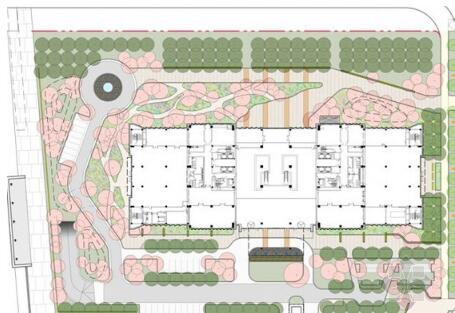 景观建筑-昆山某办公大楼周边室外环境设计方案