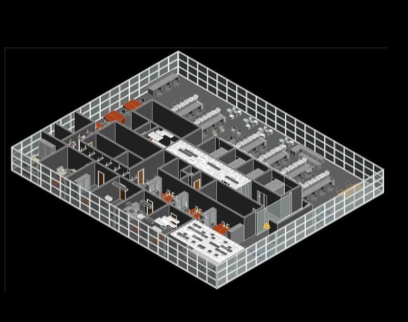 019办公建筑景观模型