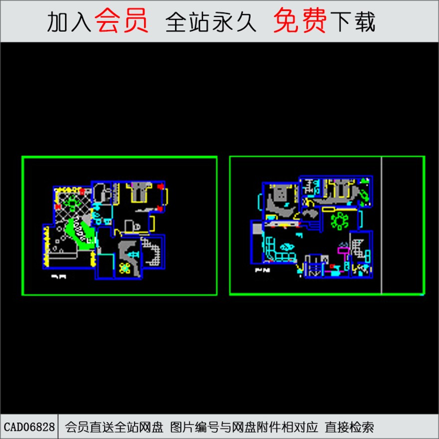 CAD民和中楼公寓布置图-CAD方案平面图/立剖面图/施工图系列