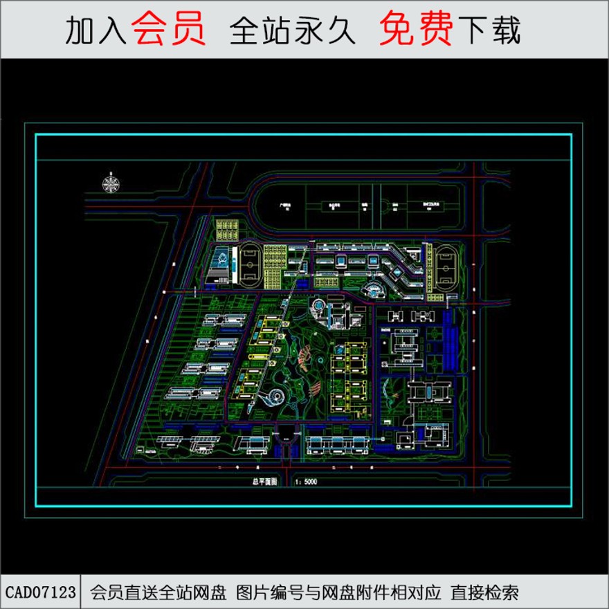 某大学规划投标方案cad-CAD方案平面图/立剖面图/施工图系列