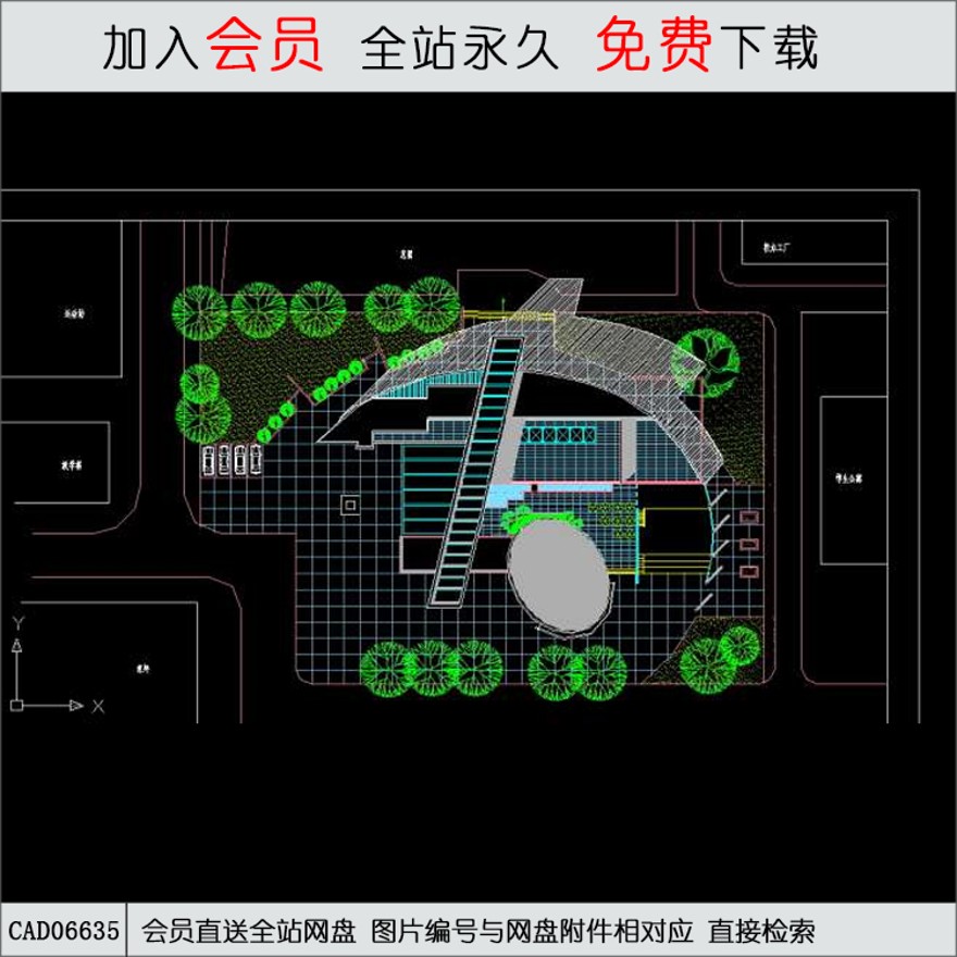 大学生活动中心设计方案图-CAD方案平面图/立剖面图/施工图系列