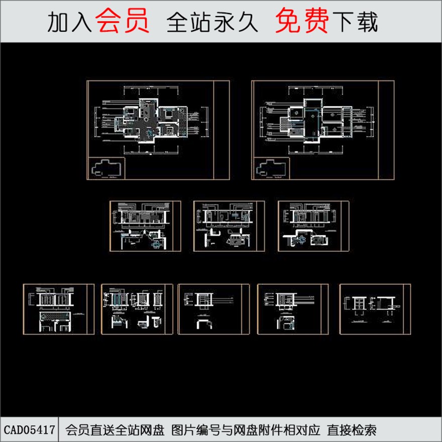 CAD日本设计案例.d-CAD方案平面图/立剖面图/施工图系列