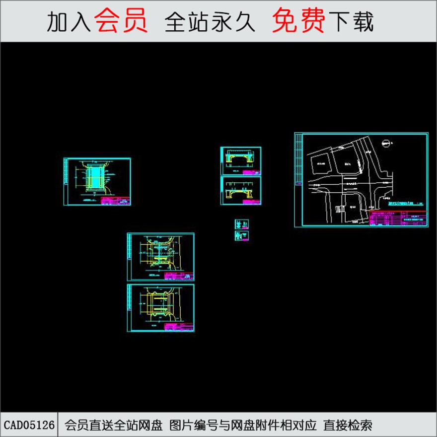 CAD桂林榕杉湖游览观光-杉湖岛景观建筑规划项目-CAD方案平面图/立剖面图/施工图系列