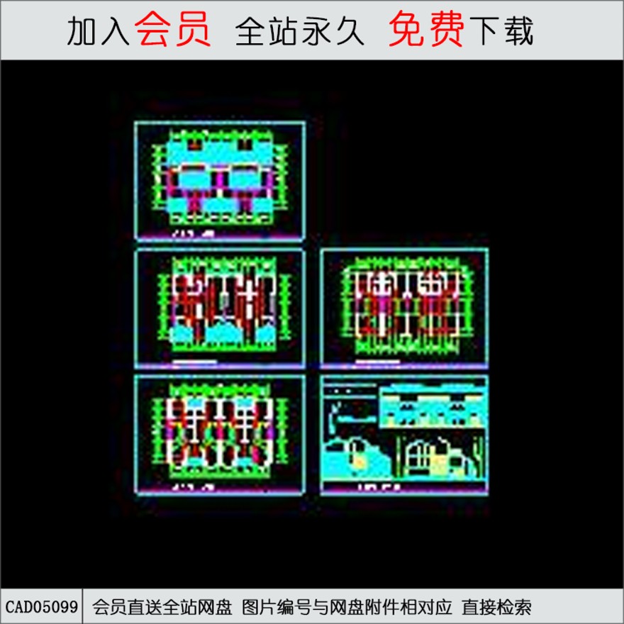 CAD住宅-CAD方案平面图/立剖面图/施工图系列