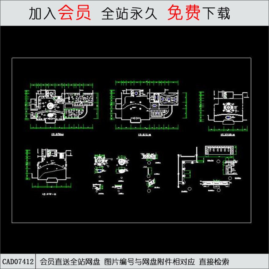 西餐厅一层平面图-CAD方案平面图/立剖面图/施工图系列