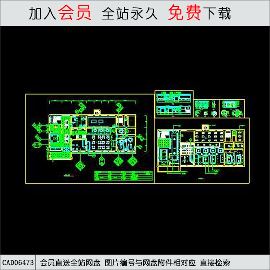 北京某酒店中餐厅装修图-CAD方案平面图/立剖面图/施工图系列